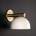 Natural Brass body, Gloss White shade, Tala Sphere I