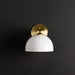 Natural Brass body, Gloss White shade, Tala Sphere I