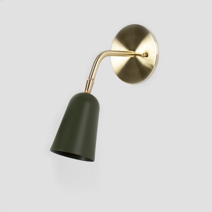 Sample Barnard - Natural Brass + Matte Olive Shade