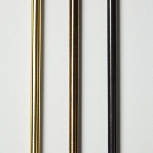 Natural Brass, Aged Brass, Blackened Brass