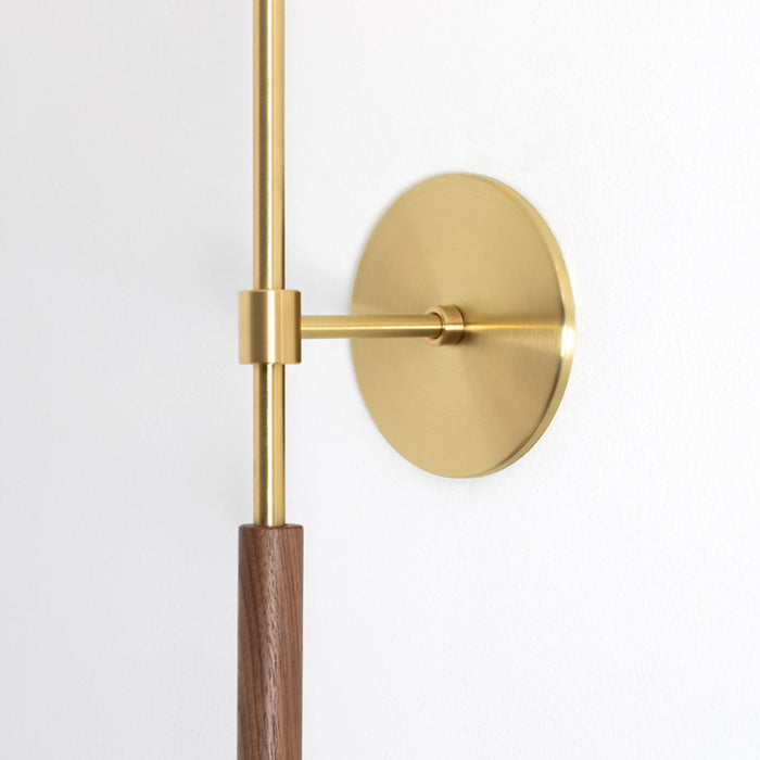 Natural Brass with Walnut