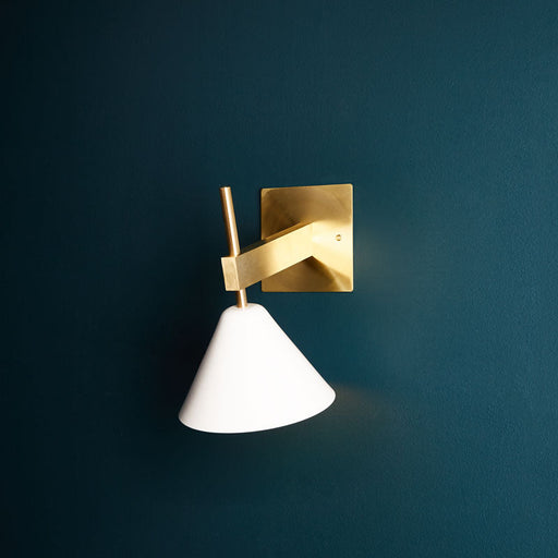Natural Brass, White Shade