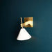Natural Brass, White Shade