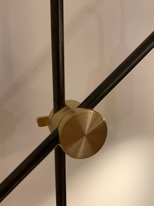 Sample Perry Sconce - Blackened + Natural Brass + Matte Black Shade
