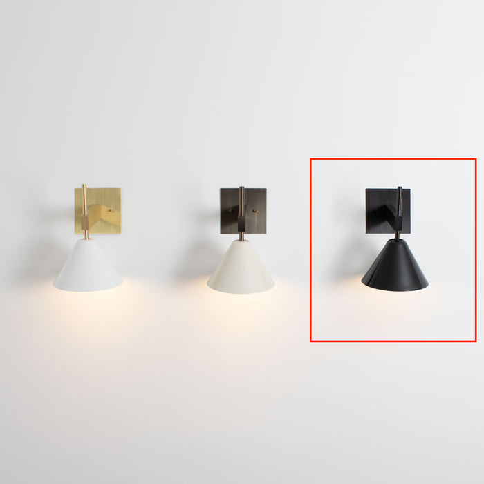 Sample Wallis Sconce - Old Backplate - Blackened Brass