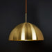 20" DIA Natural Brass with Natural Brass shade, Caramel Leather
